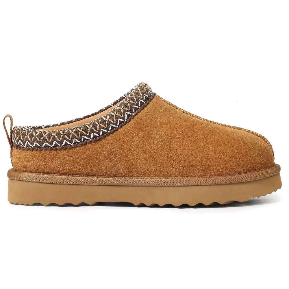 KIDMI New Genuine Women's Fuzzy Suede Fluffy Winter Soft Warm Nonslip Plush Shoes Home Cotton Slippers Men