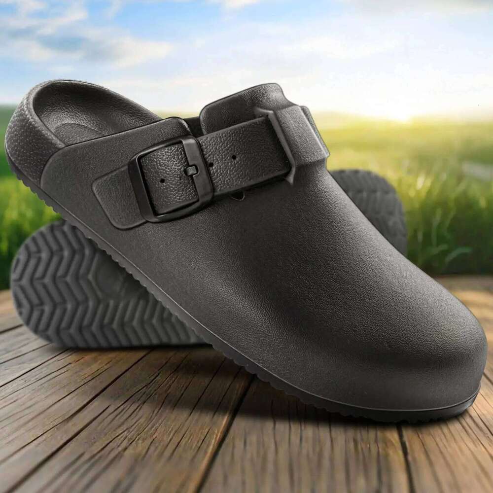 KIDMI Men Clogs Slippers Men's and Women's Slip-Resistant Work Outdoor Waterproof Nonslip Kitchen Clean Chef Shoes