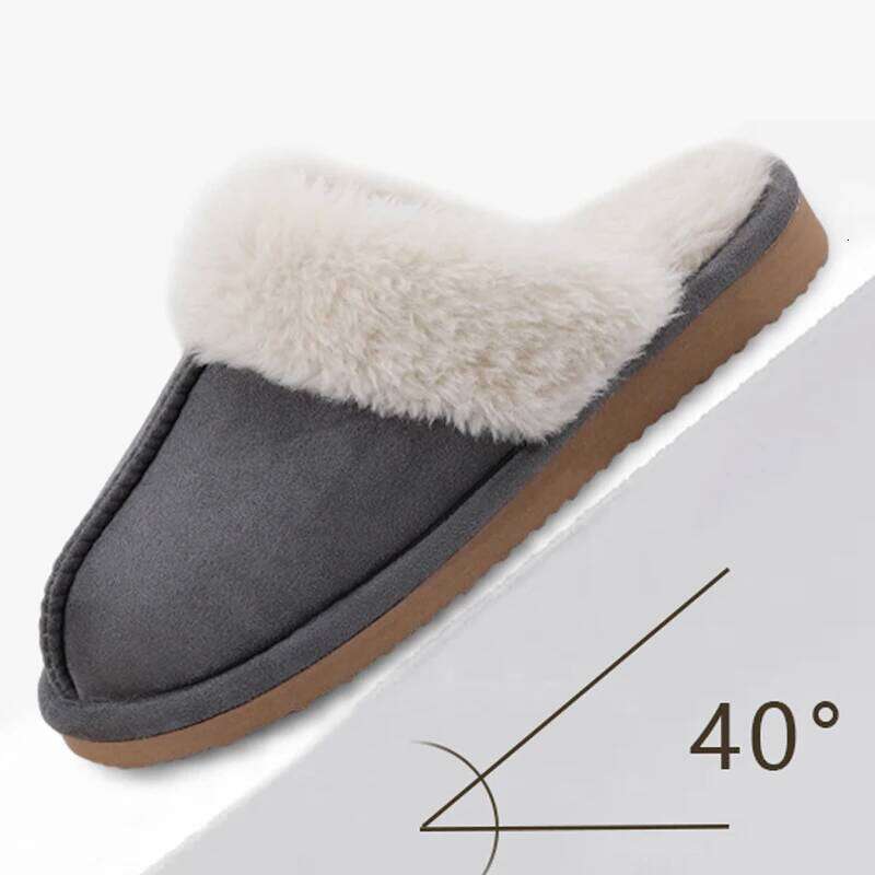 Kidmi Women's Winter Plush Machine Washable Women Cotton Shoes Soft Warm Non-slip Home Slippers Ladies Slip-on Sippers