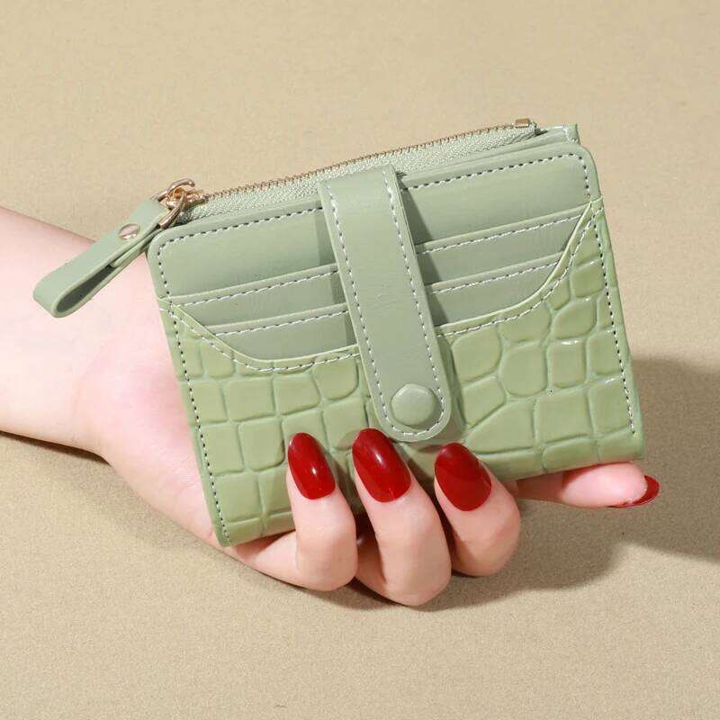 Elegant Women's Multi Wallet - Secure Double Zip Clutch | Casual PU Leather Purse with Style Storage Crocodile Card Bag C260304