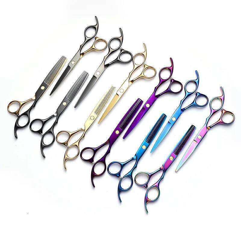 Stainless Steel 6.5 Professional Hairdressing Thinning Barber Scissor Set Hair Cutting Scissors H260304