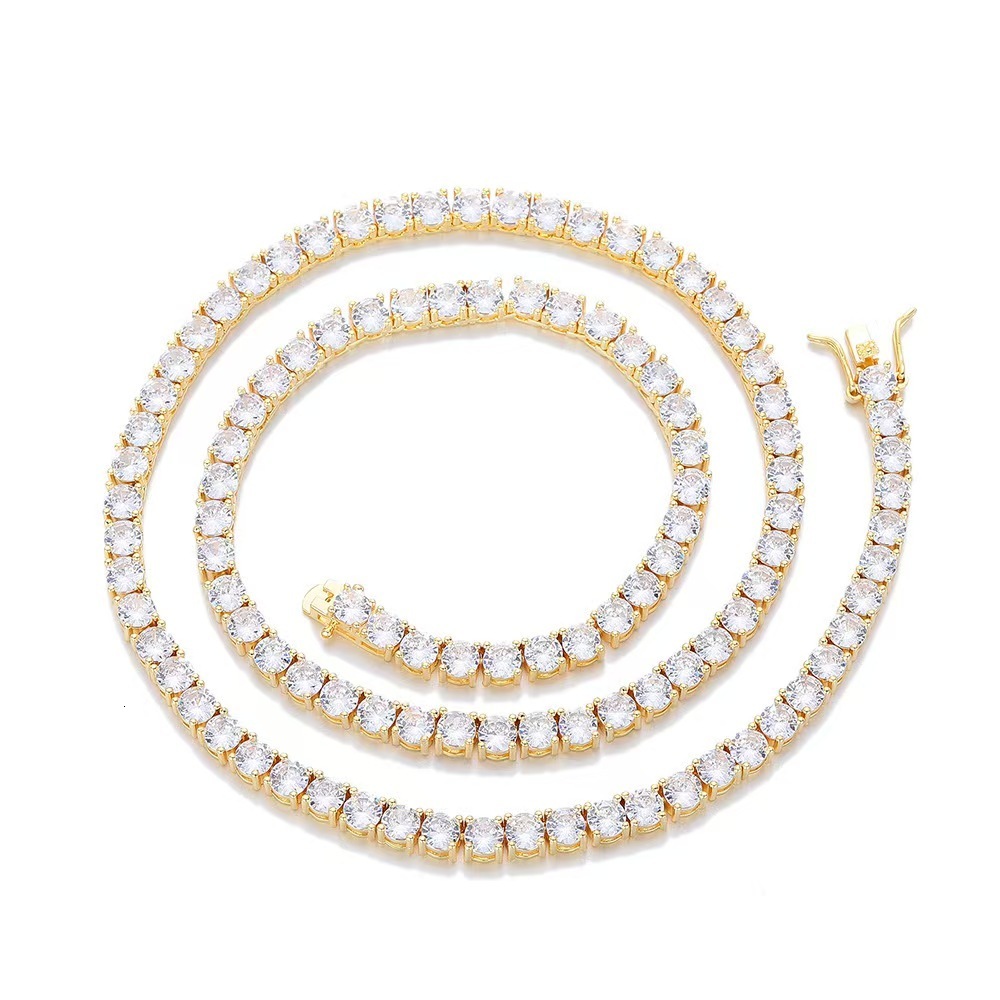 Warehouse Wholesale VVS Moissanite Tennis Chain Iced Out Women Fine Jewelry Tennis Chain Bracelet