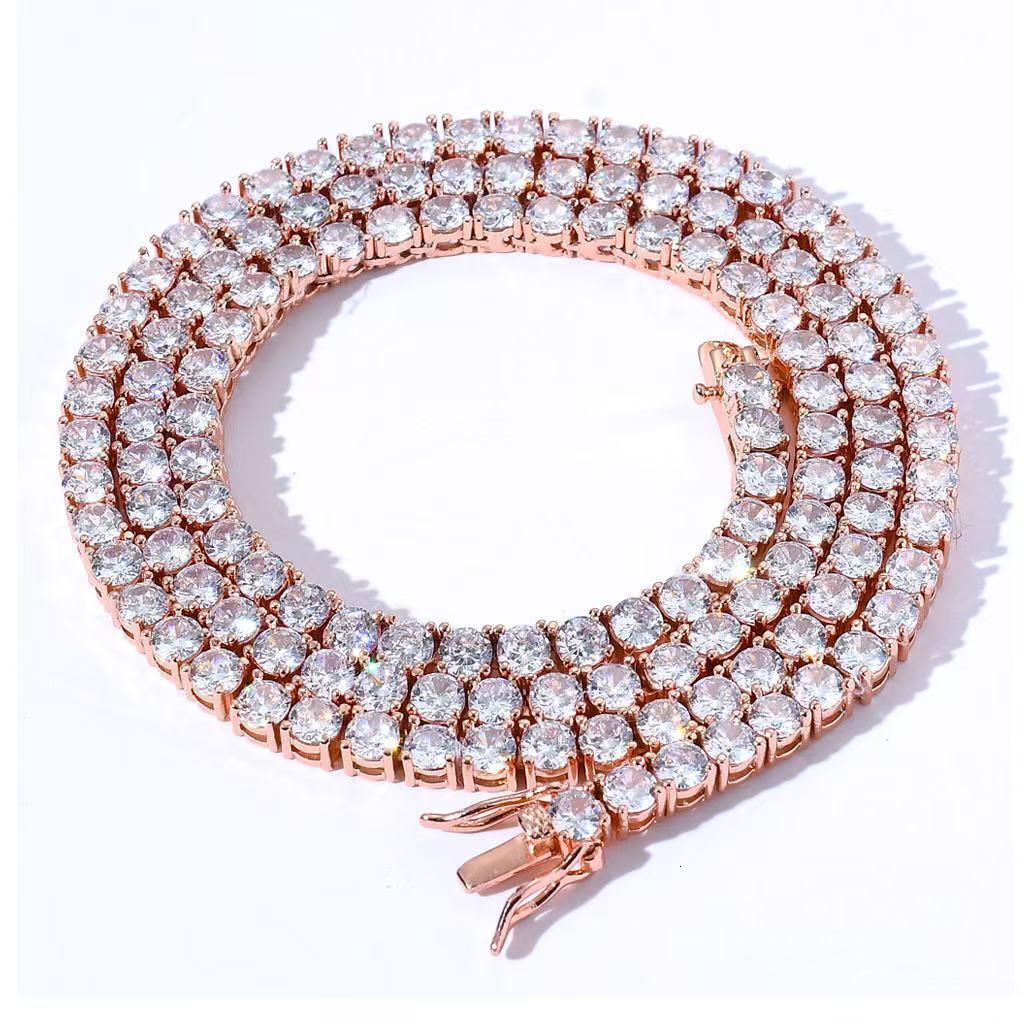 Warehouse Wholesale VVS Moissanite Tennis Chain Iced Out Women Fine Jewelry Tennis Chain Bracelet