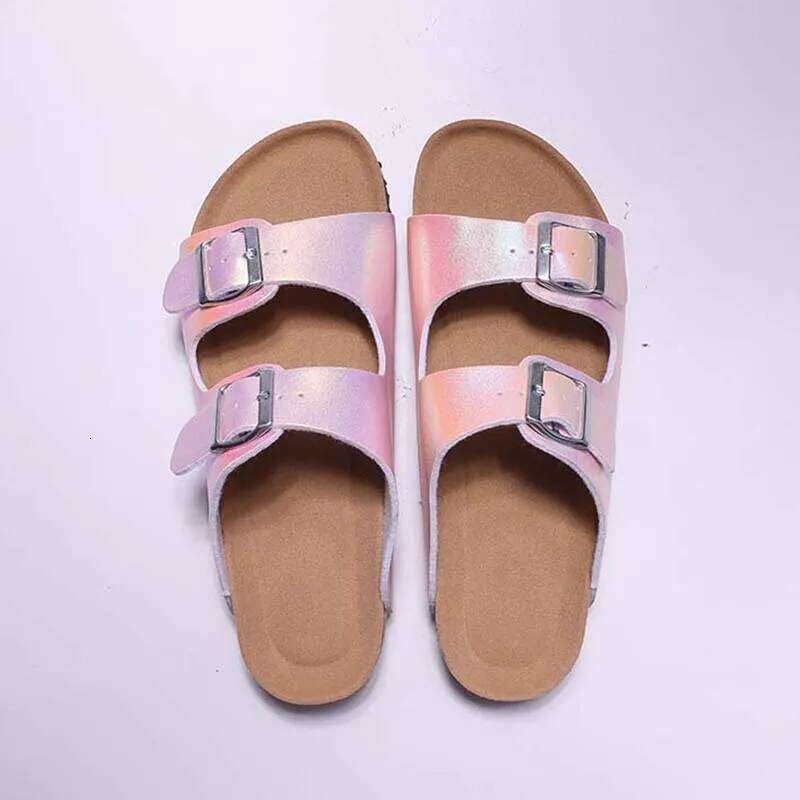 Kidmi For Women's Popular Comfortable Summer Beach Slippers Indoor And Outdoor Sandals With Fashion Double Metal Buckle