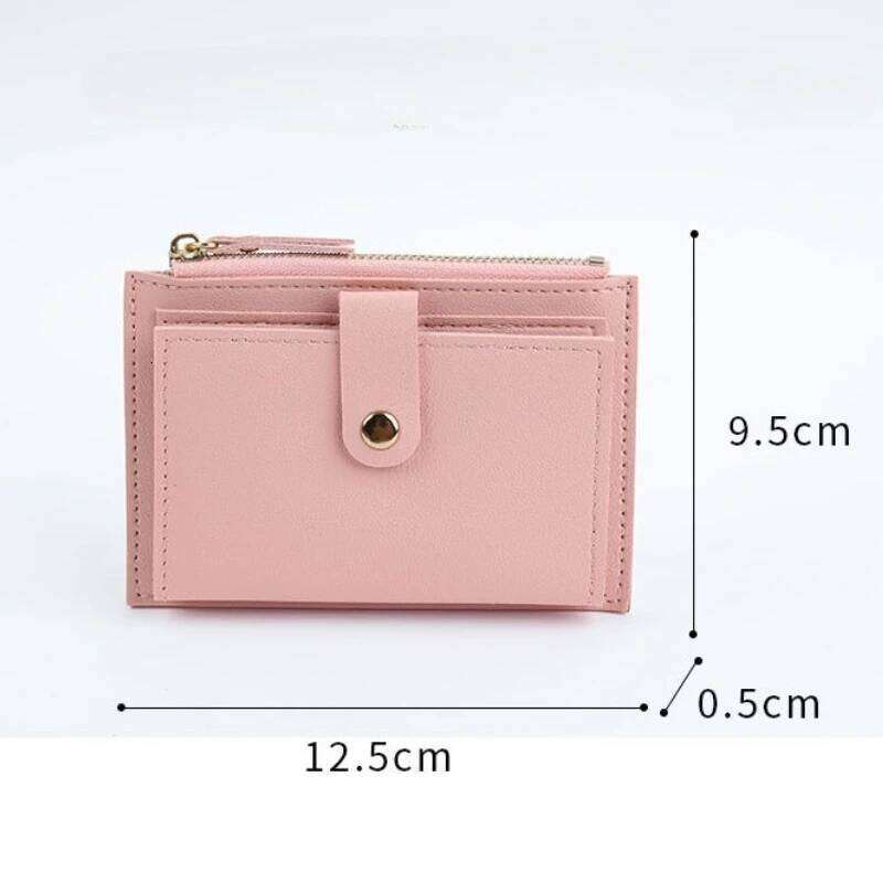 Simple and fashionable ladies' case, ultra-thin with buttons, credit card wallet, coin purse C260304