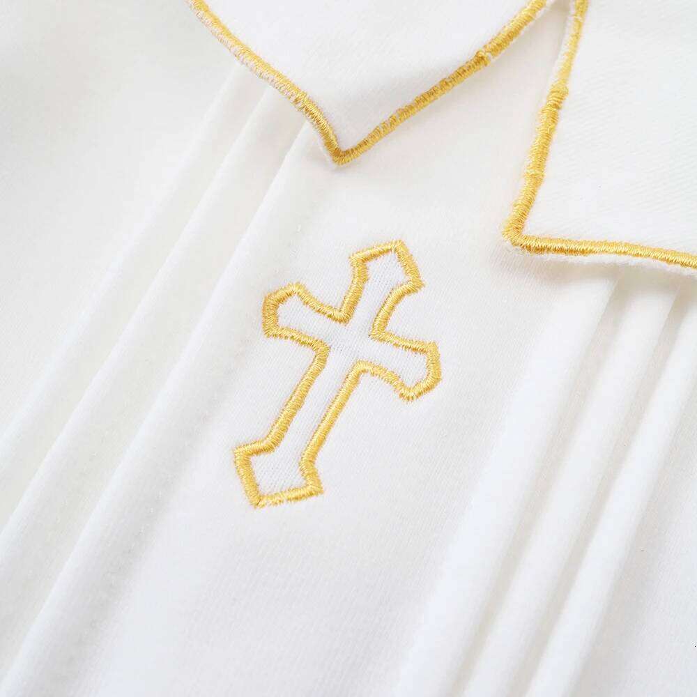 Golden Cross Baptism Sets for Infant Boys Girls 3 6 9 12 18 Months Baby First Christening 5 Pieces Costume Spring Unisex Clothes Z260304