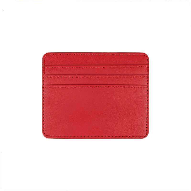 Candy Color PU Leather Card Holder - Multi-Slot Slim Wallet for Credit/ID Cards C260304