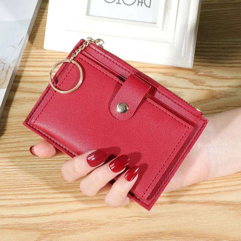 Trendy Ultra-thin Coin Purse Multi-functional Portable Travel Zipper Card Case C260304