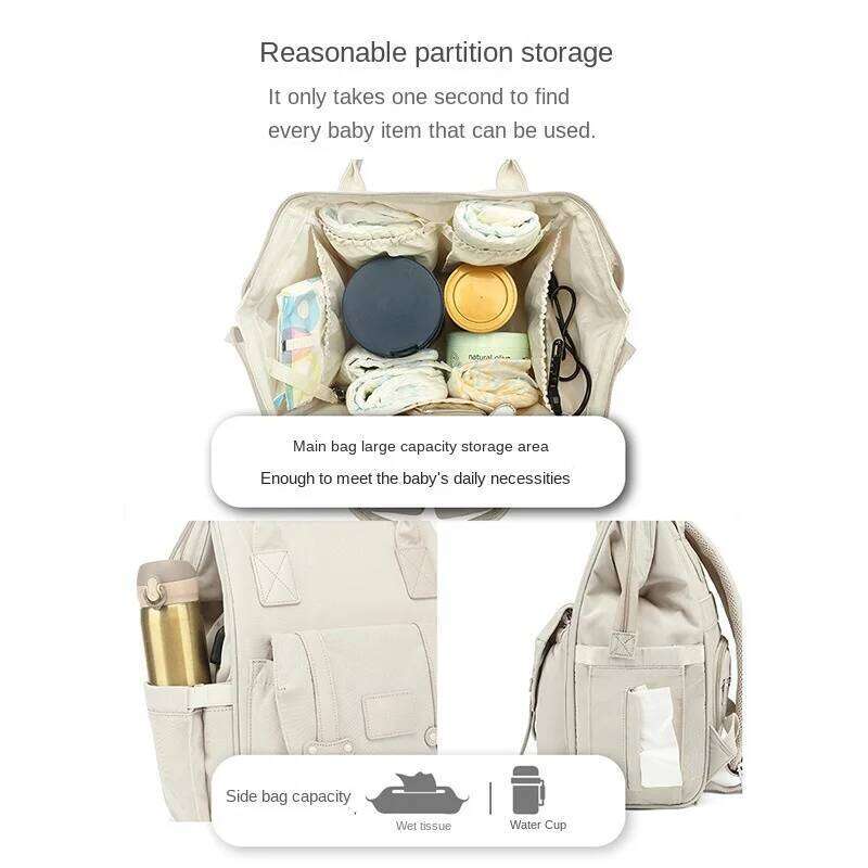 Diaper Bags Mom Backpack Maternity for Large Capacity Mommy Waterproof Travel Baby Stroller Bag Mother Kids Z260304