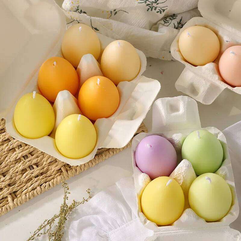Egg Scented Gift Set Home Supplies Living Room Bedroom Soy Wax Candle Centerpiece Easter Party W260304 W260305