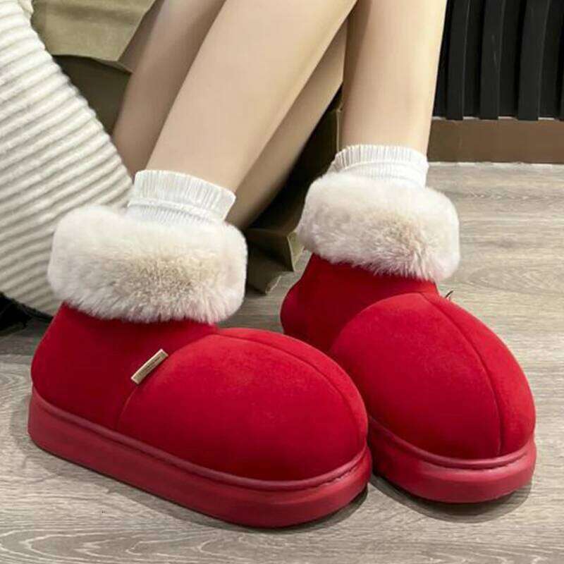 Kidmi Classic Winter Outdoor Fashion Ankle Long For Women Padded Boots New Indoor Warm Fur Shoes