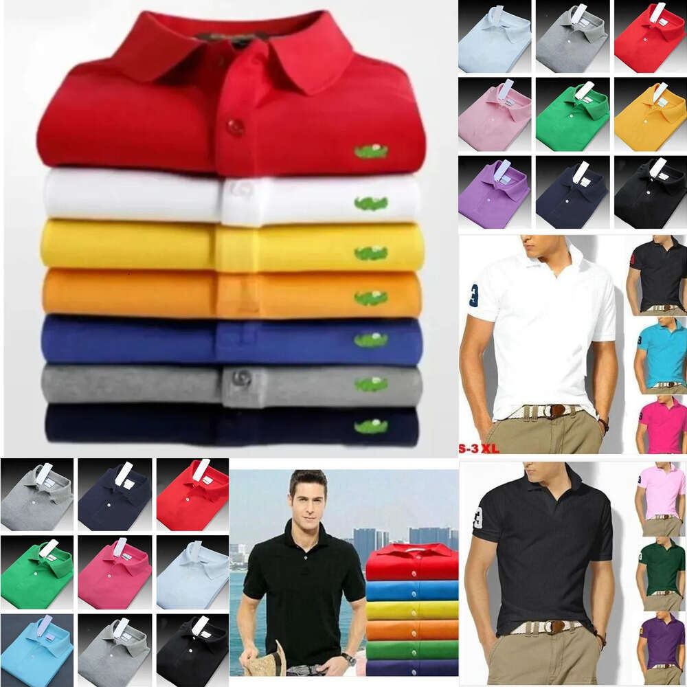 Designer Big Small Horse Polo Shirt Printing Clothing Men High Quality Crocodile Embroidery LOGO Short Sleeve Summer Casual Cotton Polos T-Shirts C0v2