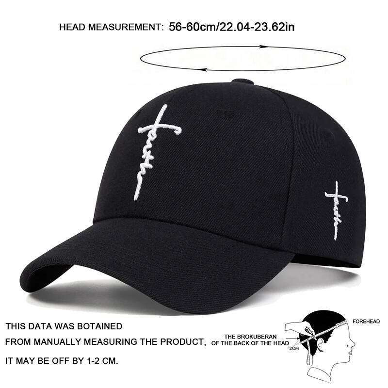 Unisex Letter Cross Embroidery Baseball Caps Spring and Autumn Outdoor Adjustable Casual Hats Sunscreen Hat Sports Cap Y260304