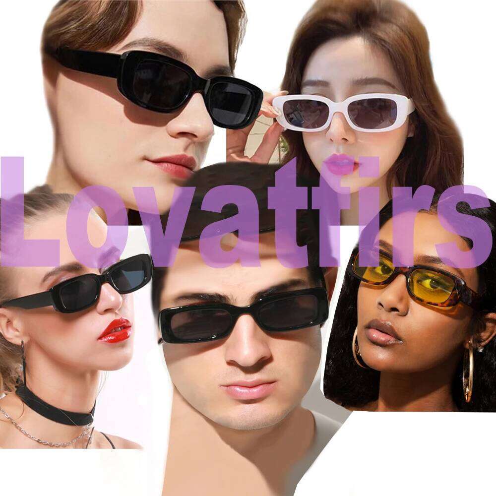 Lovatfirs 9 Pack Square Sunglasses For Party Trip Women Men Different 13 Color UV Protection Z260305