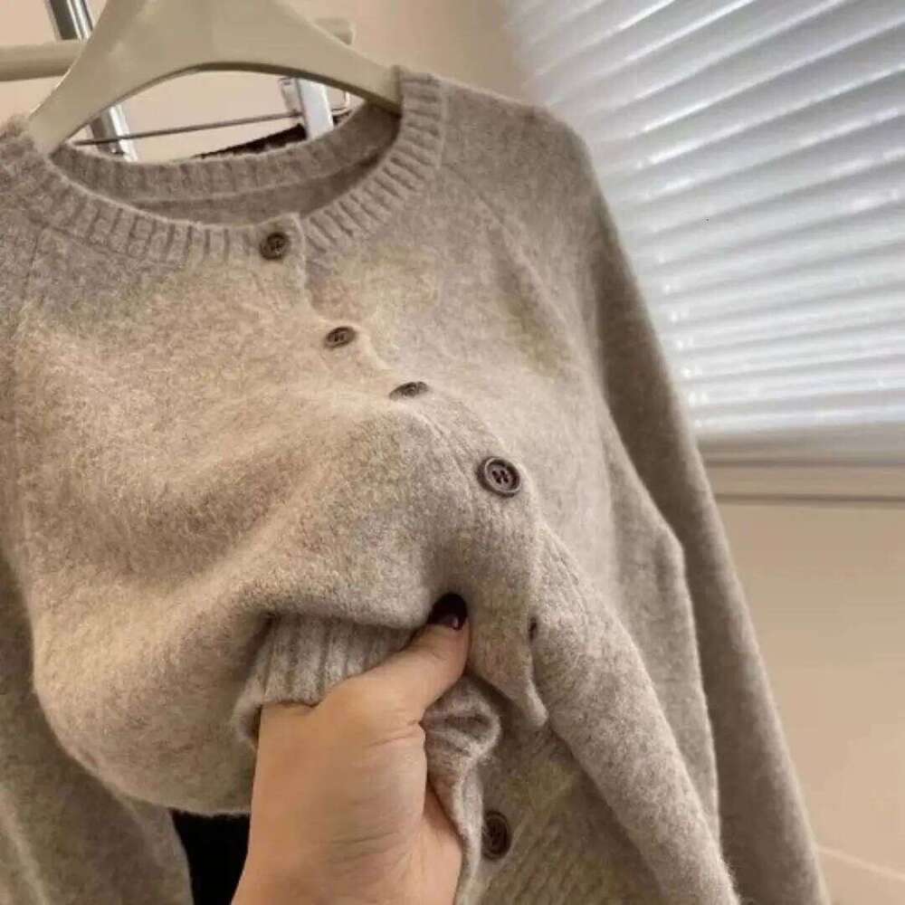 WinvyNee Women's Clothing Merino Wool Camel Cardigans O Neck Long Sleeve Sweaters Solid Outerwear Knitted Tops Autumn B1683005 XJ260305