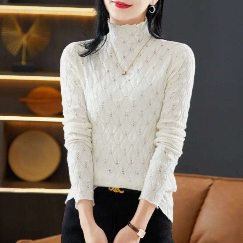 Winter Long Sleeve Women Sweater Autumn Turtleneck Knitted Tops Fashion Elegant Casual Jumper Pullovers Knitwear XJ260305