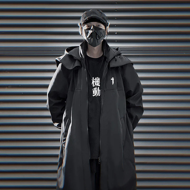 11 BYBBS DARK Men Tactical Trench Jacket Winter Long Coats Windbreaker Mens Loose Punk Functional Jackets Techwear 260302