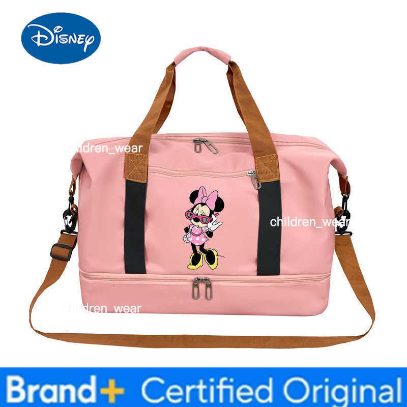 Disney Mickey Travel Bags for Women Large Capacity Mens Sports Bag Waterproof Female Messenger Bag Dry Wet Dropshipping Handbag H260305