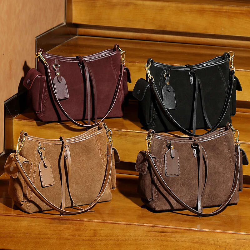 Luxury Shoulder Bags Totes Hobo Vintage Melad Tote For Women New Genuine Leather Suede Cowhide Single Underarm High End Crossbody Bag SENYY