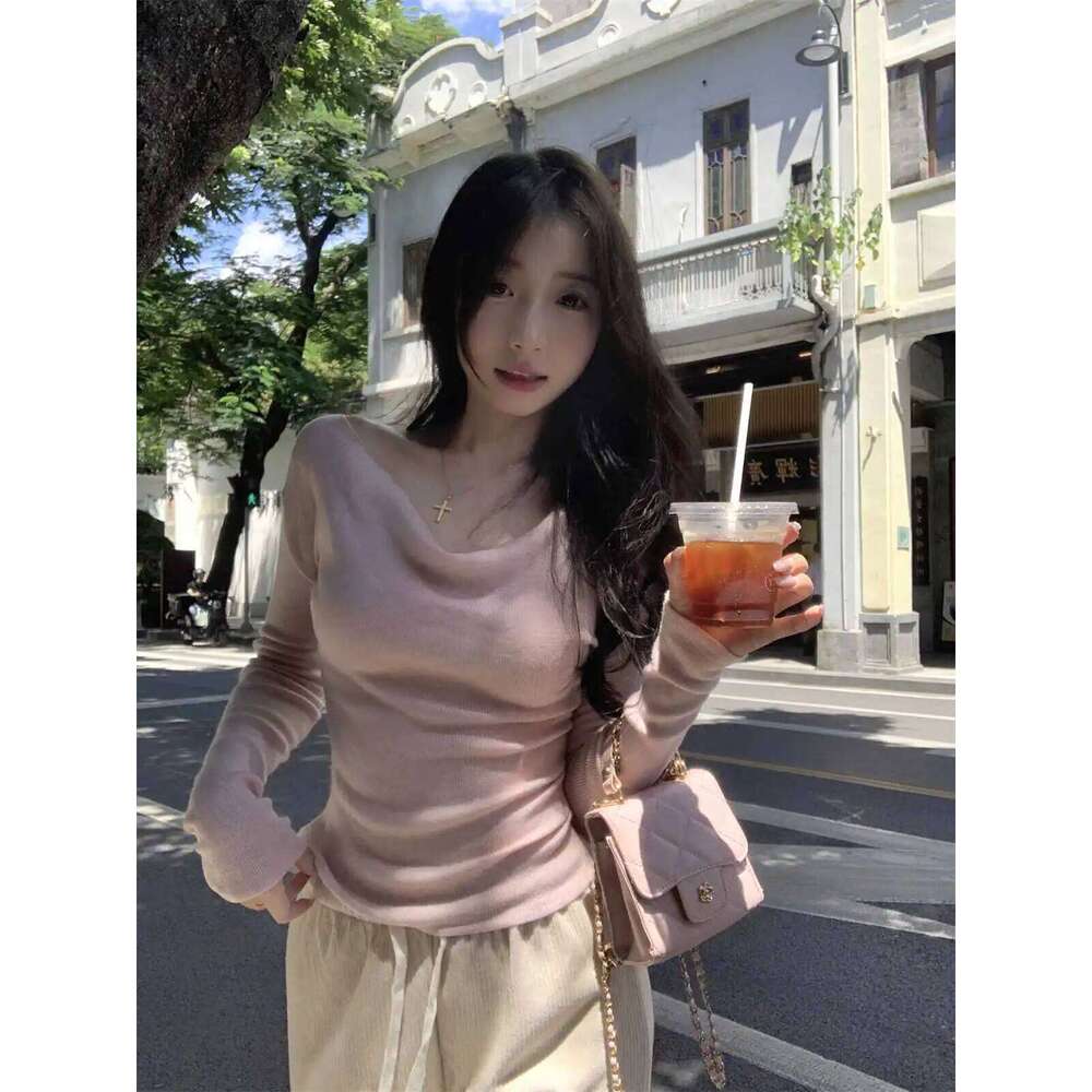 Sueters De Mujer Fashion Slim Knitted Pullovers Long Sleeve V-Neck Knit Sweater Pullover Women Tops Sweaters Q2555 XJ260305