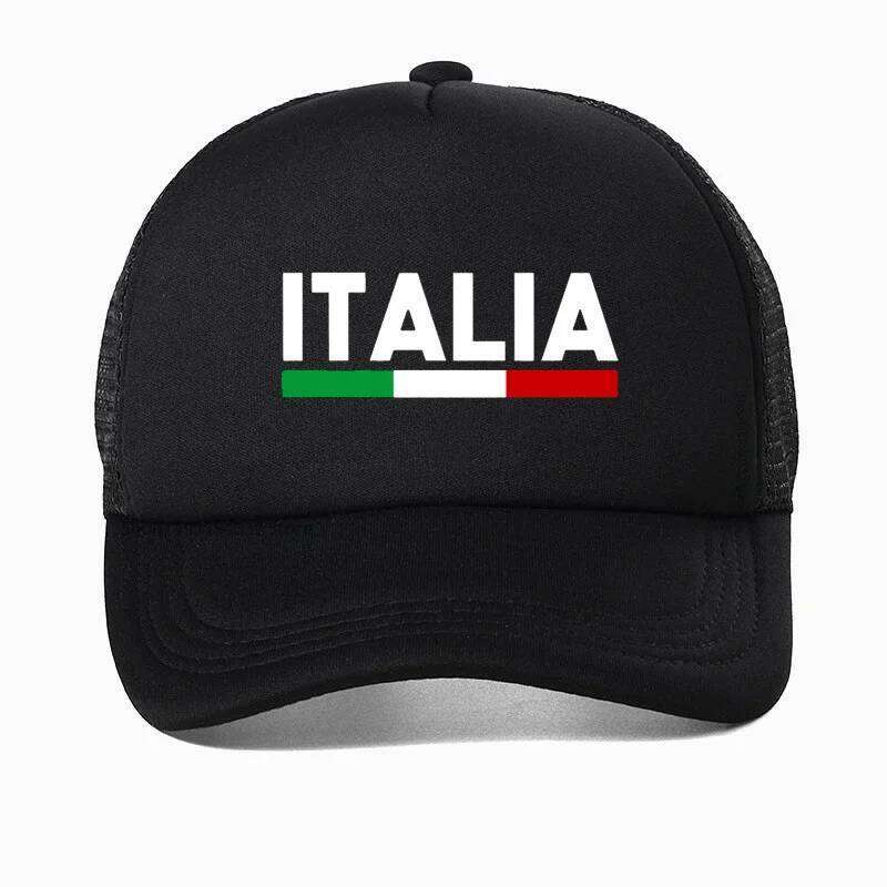 Italia Italy Italian Flag Baseball Cap Unisex Adjustable Snapback hats Classic Mesh Breathable Trucker hat Outdoor Visor caps Y260304