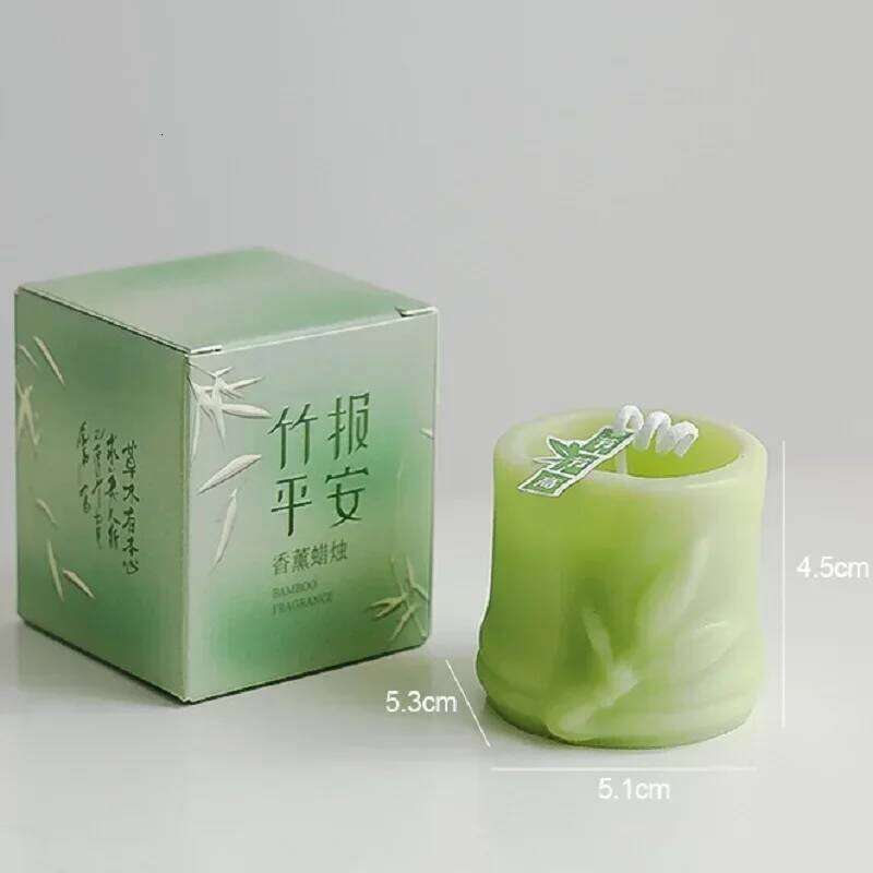 Natural Plant Bamboo Scented Candle Table Decor Home Decoration Wedding Birthday Party Candles W260304 W260305
