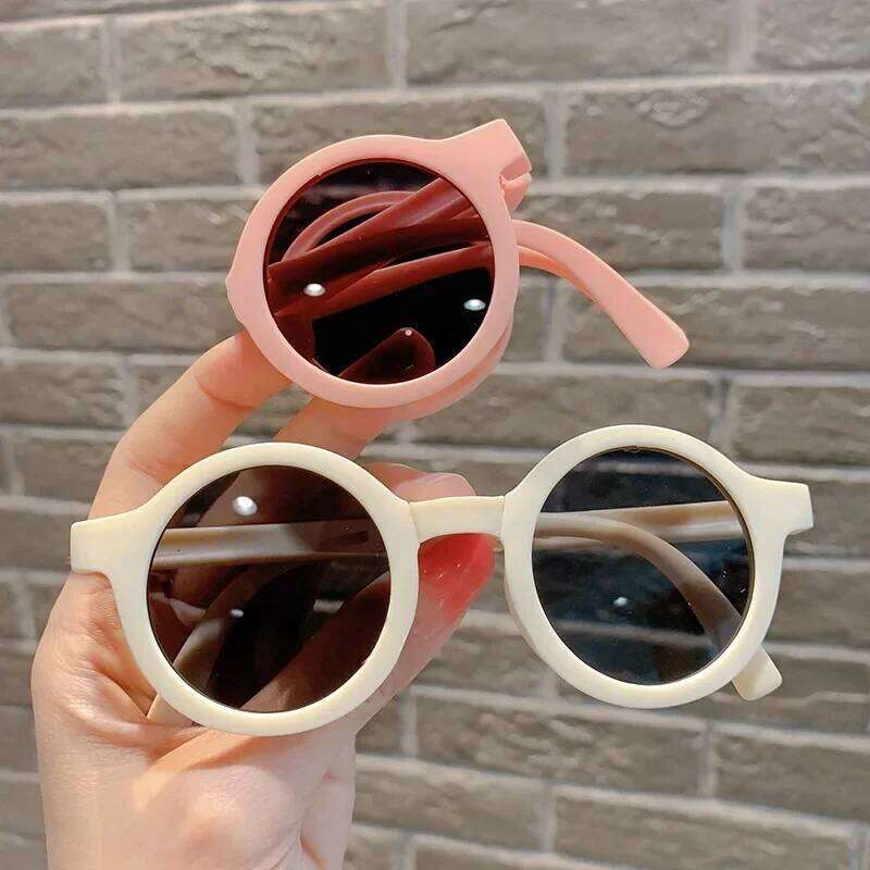 New Fashion Kids Sunglasses for Boys Girls Portable Folding Cute Baby Shades Eyewear Children Cartoon Outdoor UV Sun Eyeglasses Z260304