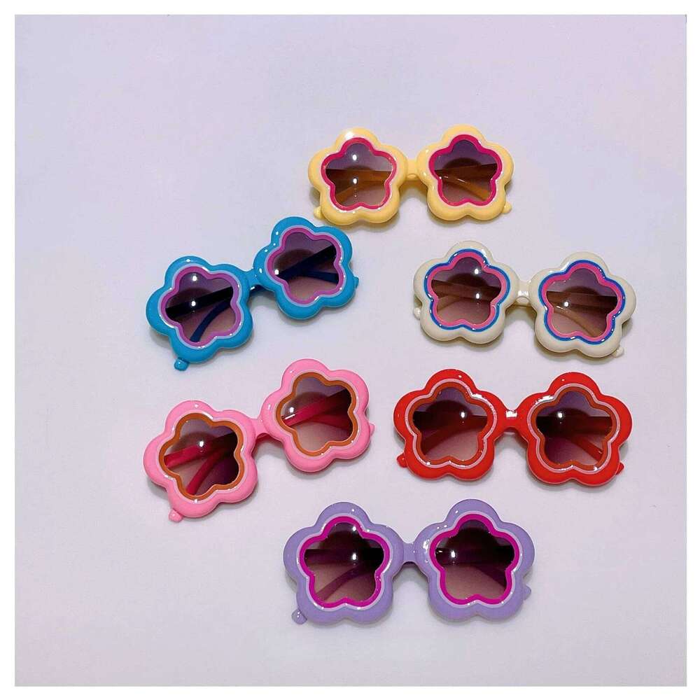 2024 New Flower Children's Sunglasses Cute Cartoon Colorful Sun Glasses Boys Girls Summer UV Protection Kids Eyewear Z260305