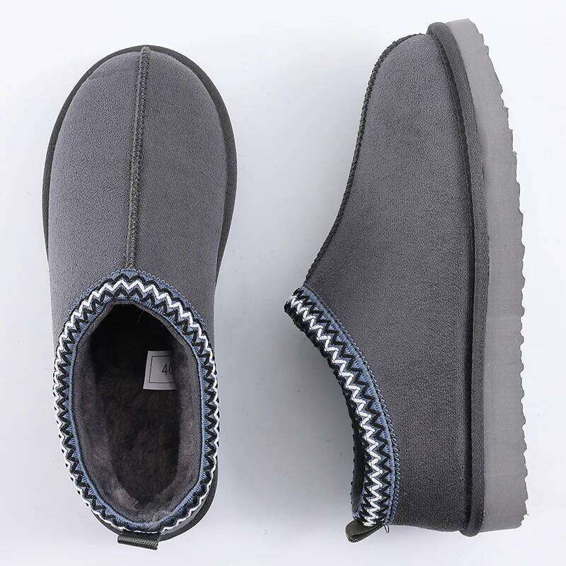Kidmi Women Snow Boots Anti-suede Short Winter Cotton Warm Casual Nonslip House New Comfort Plush Shoes