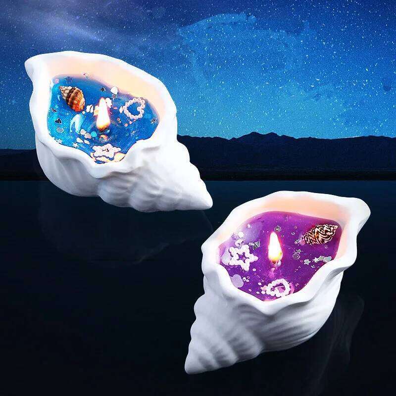 Aromatherapy Scented Gift Wholesale Premium Creative Handmade Birthday Companion Gel Wax Conch Shaped Candle Ornament W260304 W260305