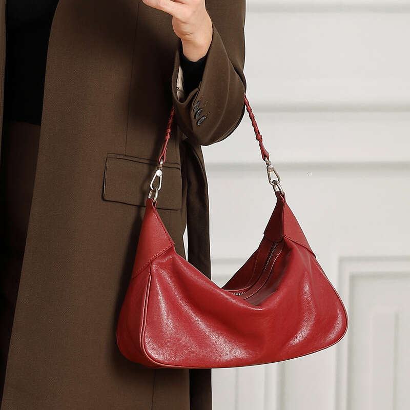 Luxury Shoulder Bags Totes Hobo New Crystal Vegetable Tanned Genuine Leather Versatile Handbag Crossbody Women S Commuter Underarm Bag SENYY