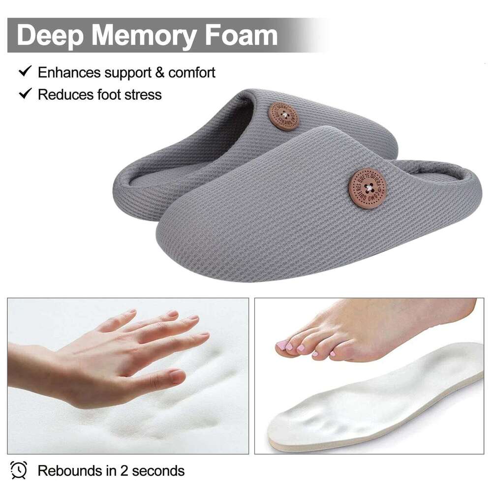 Kidmi Winter Indoor Classic Men Flat Soft Antiskid House Casual Bedroom Slippers