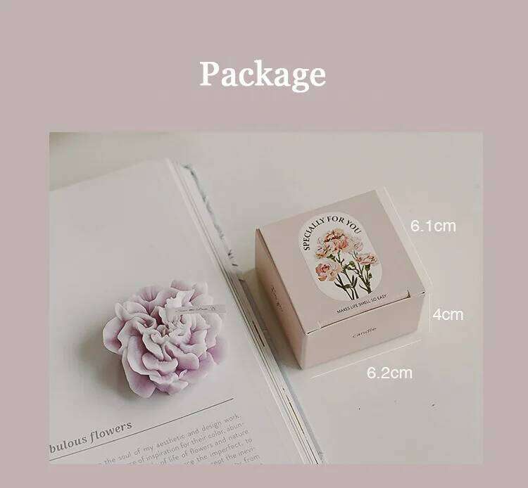 Handmade Carnation Scented Aromatherapy Soy Wax Candle Birthday Candles for Wedding Party Home Decoration Photo Props W260304 W260305