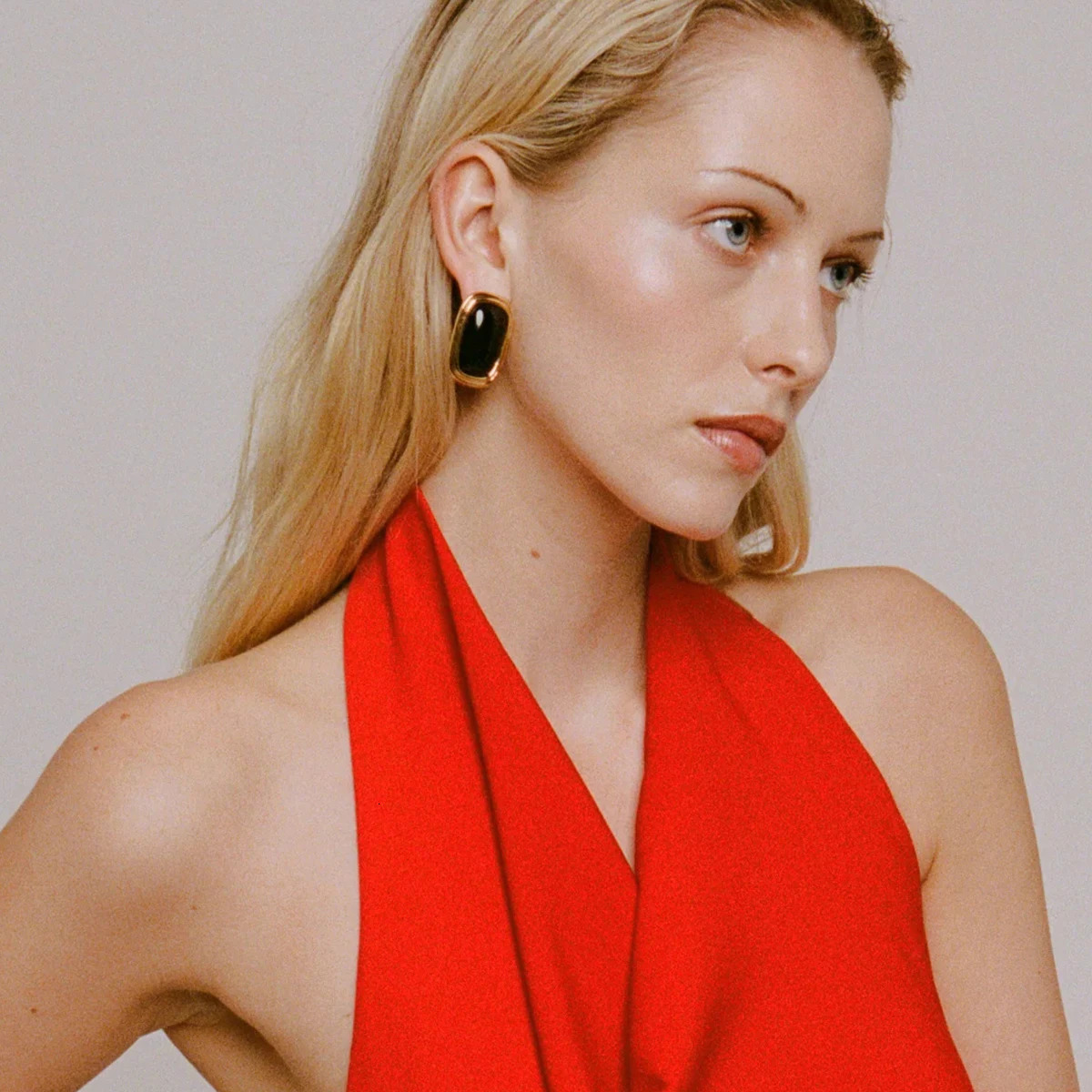 Uworld Retro Agate Geometric Ear studs Stainless Steel Texture Irregular Earrings Large Female Lead Womens Accessories Party Gi 260303