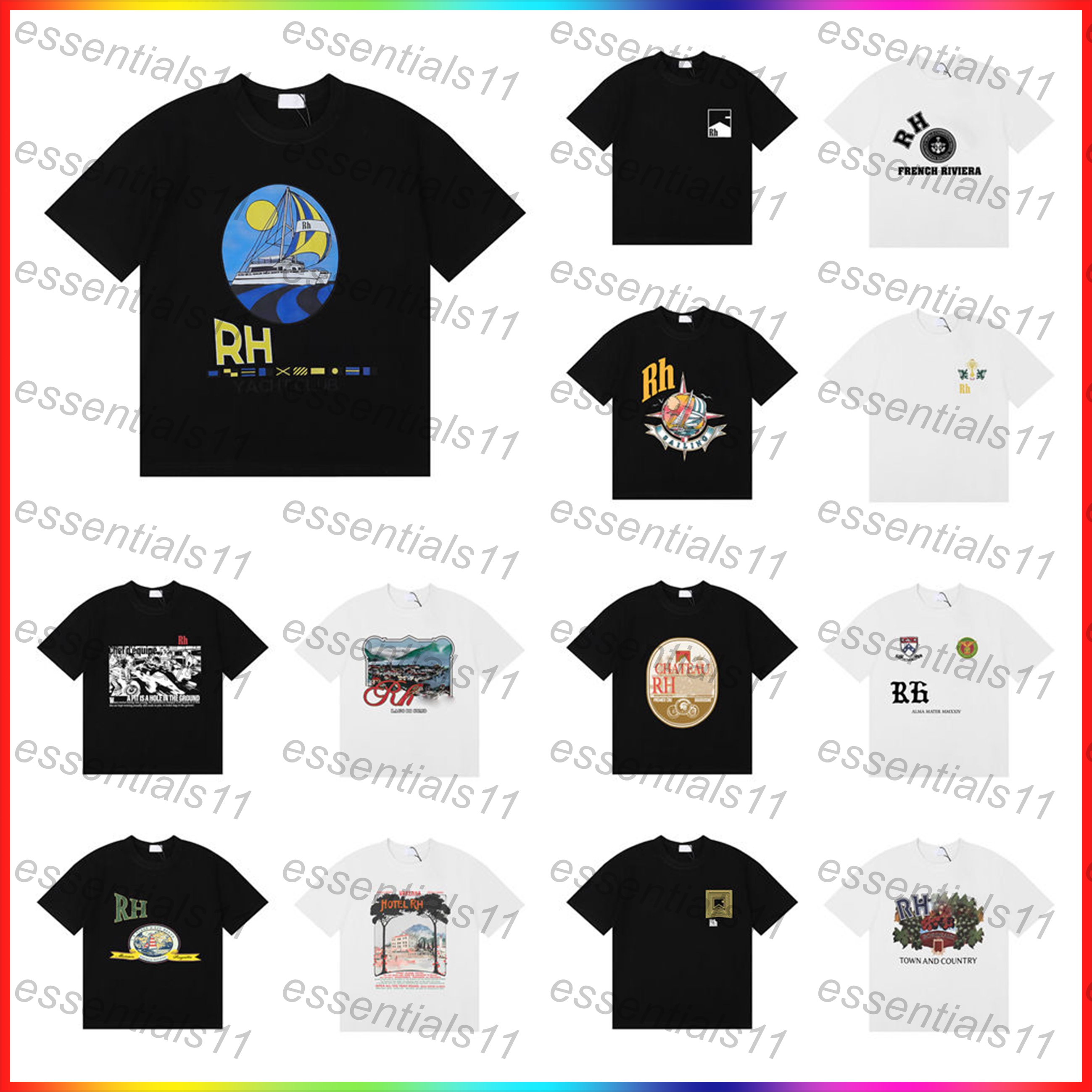 designer clothes summer mens clothing fashion men casual rhudetee classic trend letter print short sleeve graphic tees luxurys men women round neck rhudemen t shirt