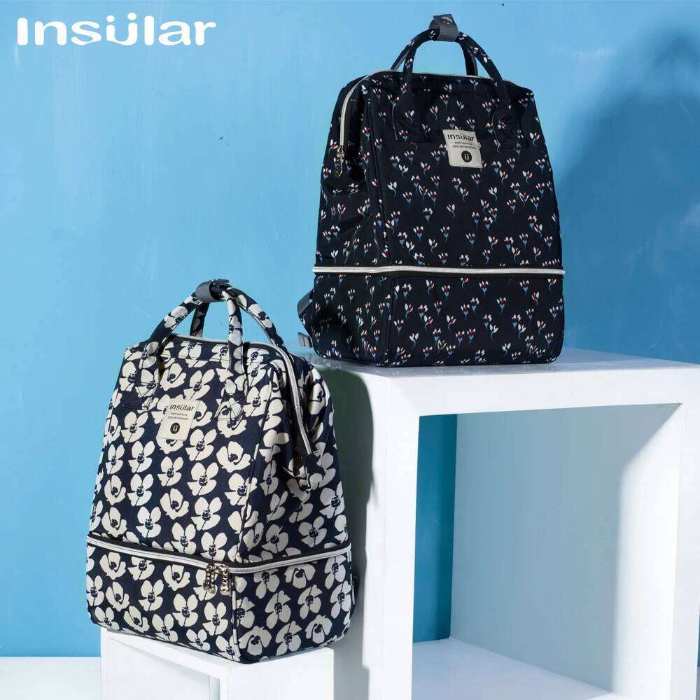 Insular Multifuntion Nappy Stroller Backpack Maternity Mummy Baby Waterproof Diaper Changing Bag Backpacks Z260304