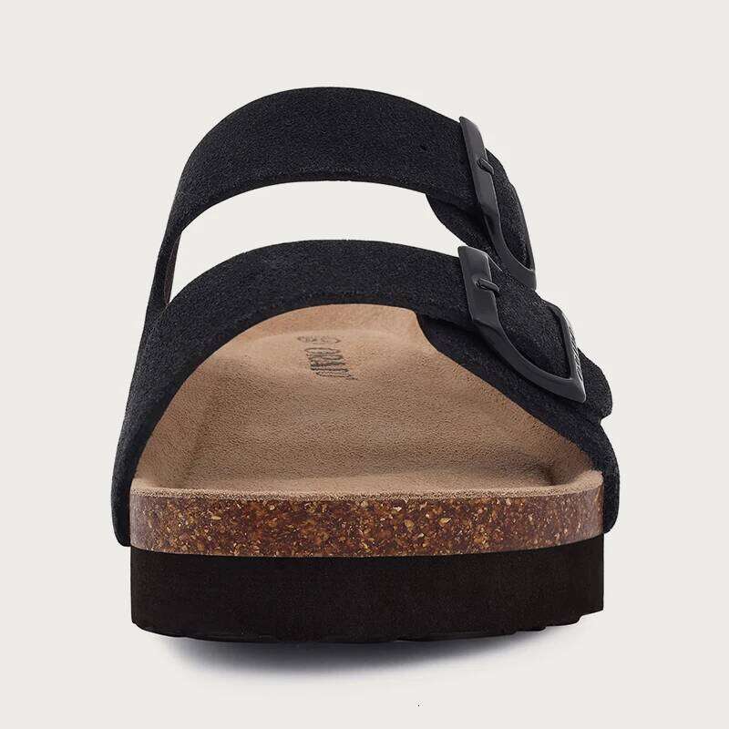 Kidmi Men Clogs Summer Men's Sandal Cork Clog Slippers Unisex Mules Outdoor Platform Antiskid House Sandals With Buckle