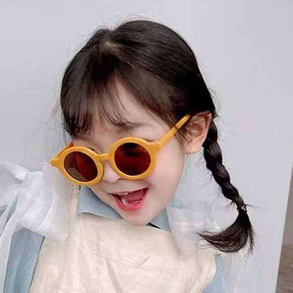 UV400 Kids Polarization Glasses Classic Solid Color Children Sunnies Costume Accessory Silicone Anti-UV HD Sunglasses Gift Z260305