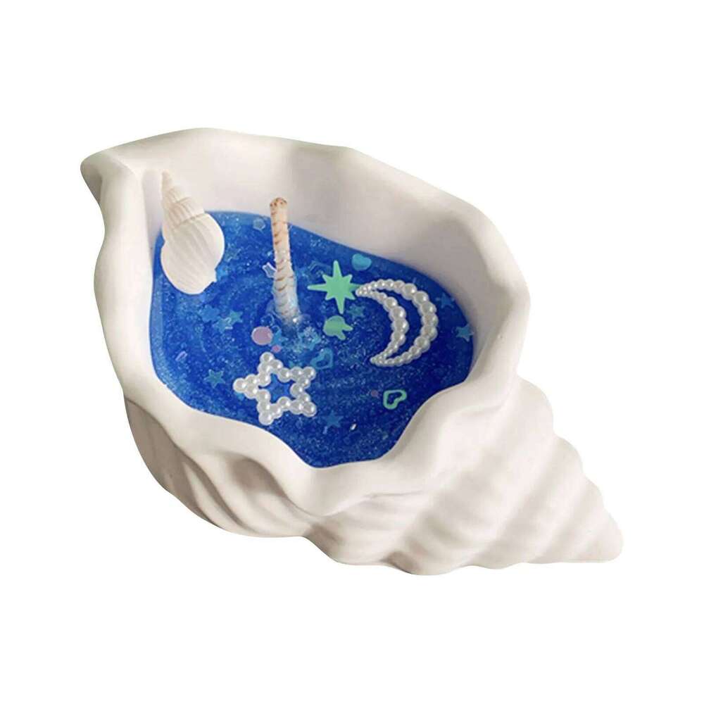 New Handmade Natural Conch Soy Wax Gel Candle With Oil Scent Ocean Theme Scented Candles For Women W260304 W260305