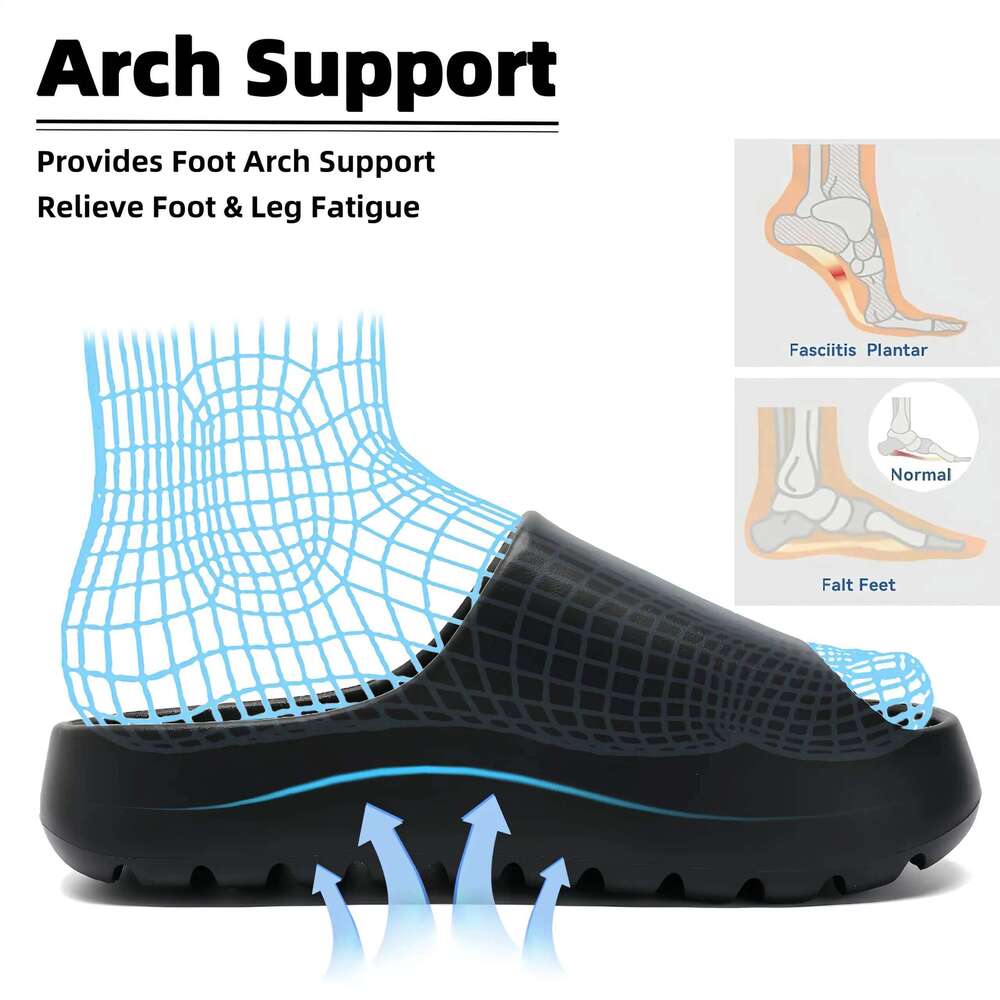 Kidmi Summer Causal EVA Men Shoes Outdoor Nonslip Home Soft Light Beach Cozy Cloud Slippers