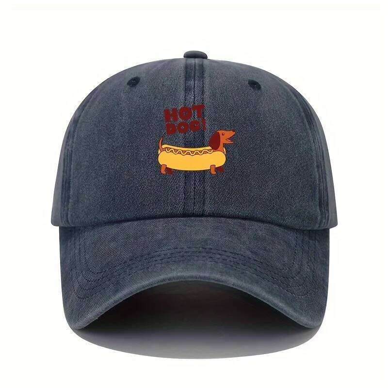 Hot Dog Printed Baseball Hat Sunshade Leisure Sports Outdoor Headwear Fun Pattern Design Y260304
