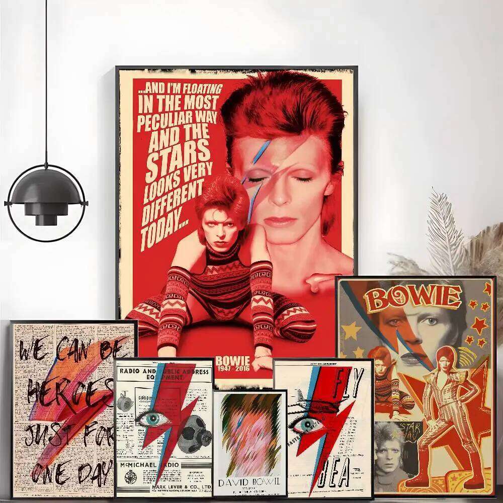 D-David B-B-Bowie Poster High-definition art sticker Self adhesive waterproof home decoration 26L0305