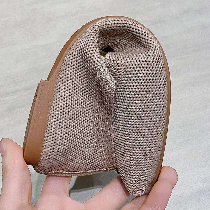 Elegant Leopard Knitted Ballet Flats Woman Pointed Toe Mesh Moccasins Ladies Fashion Walking Loafers Slip-on Soft Driving Shoes