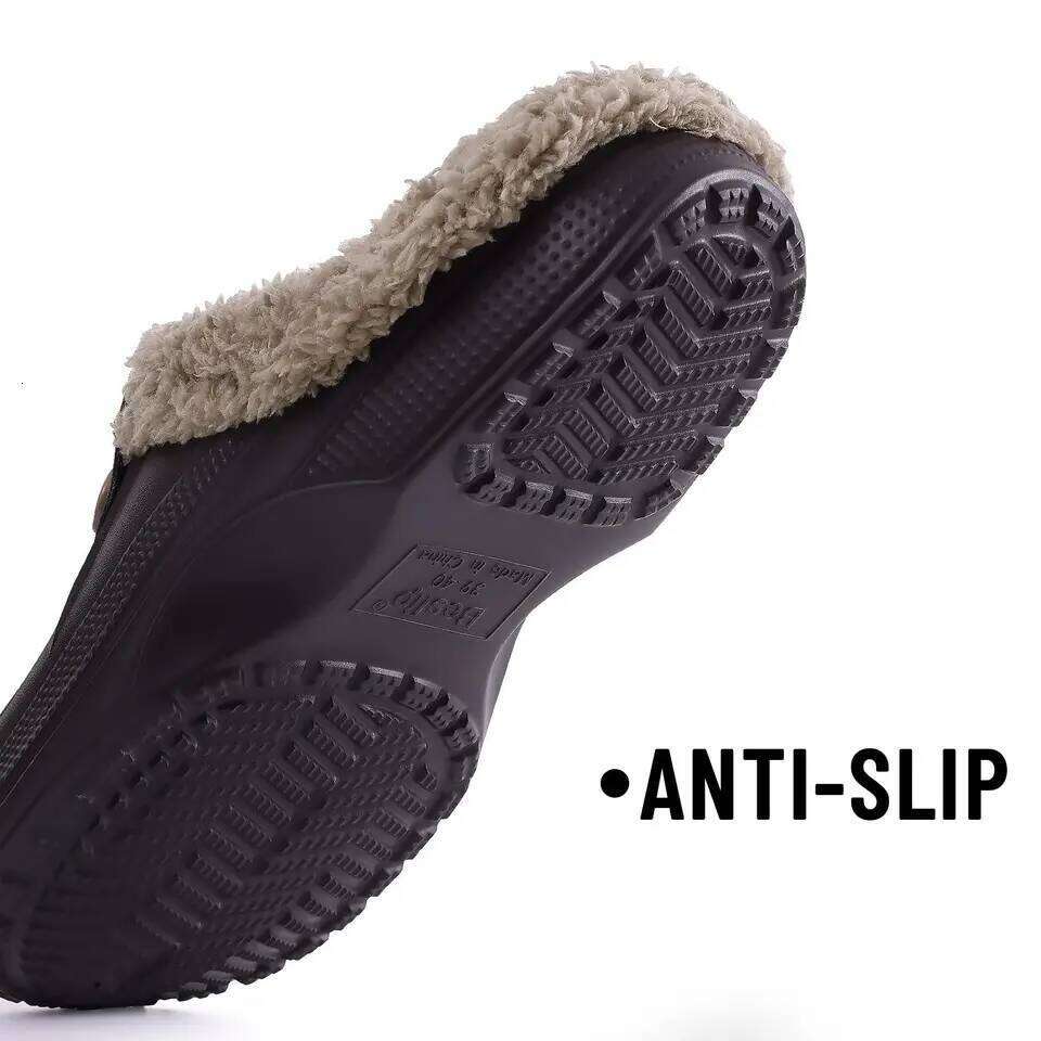 Kidmi Classic Fur For Lined Clogs Waterproof Winter Fuzzy Slippers for Women Men Indoor and Outdoor Shoes