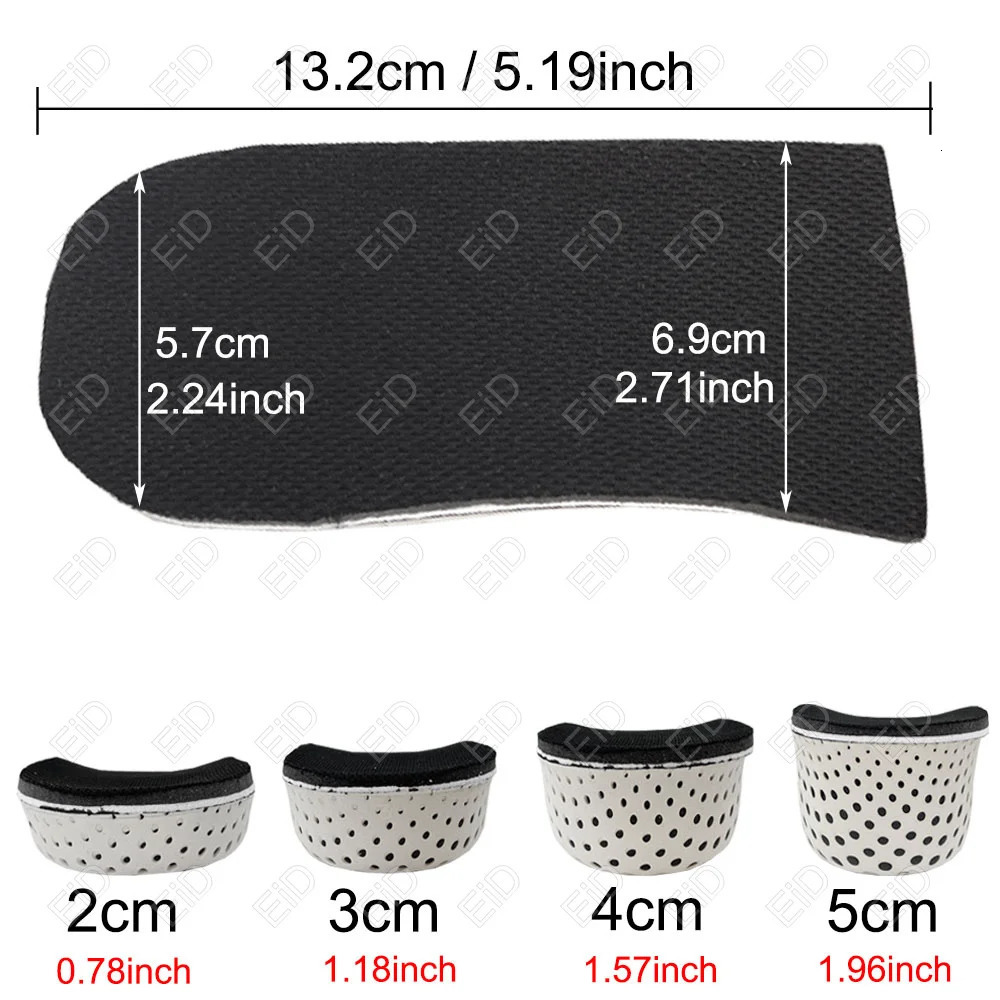 Height Increase Invisible Insoles For Feet 2/3/4/5cm Height Lift Adjustable Cut Shoes Heel Insert Taller Height Insole For Shoes 260303