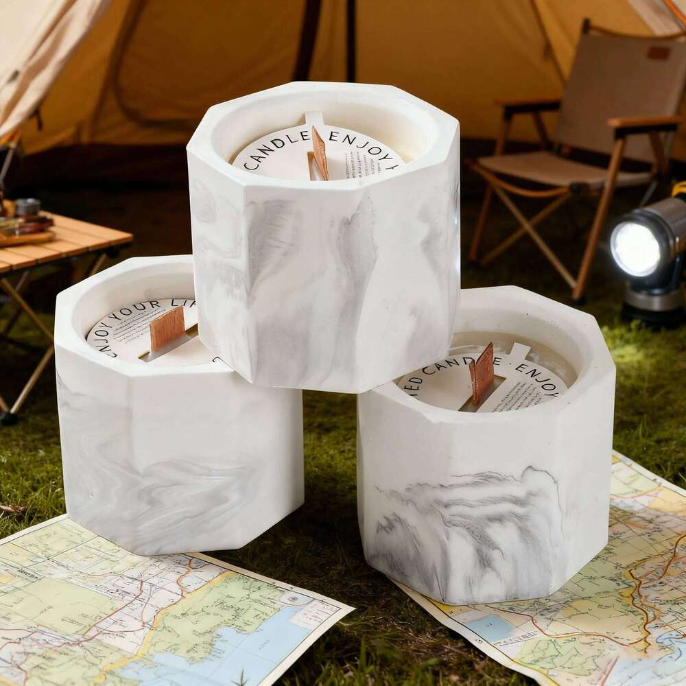 Marble Scented Candle, Creative Aromatherapy Candle Gift, Unscented Smokeless Romantic Scent Home, Niche Luxury Souvenir for W260304 W260305