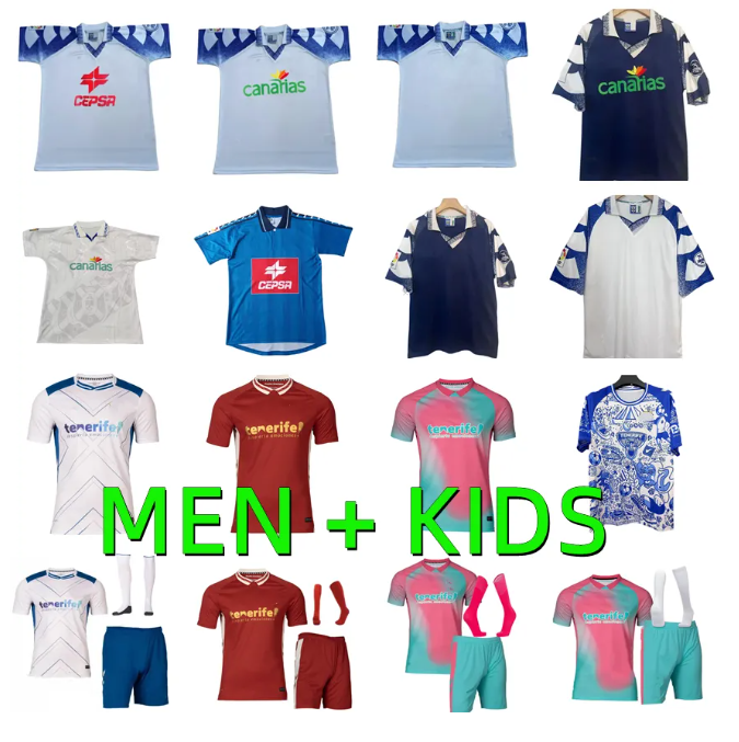 2025 2026 CD Tenerife soccer jerseys 95 97 98 99 25 26 GALLEGO ZORRILLA MO DAUDA BUNUEL ROMERO SIPCIC chandal de futbol 1997 1998 1999 retro football shirts Men kids kits