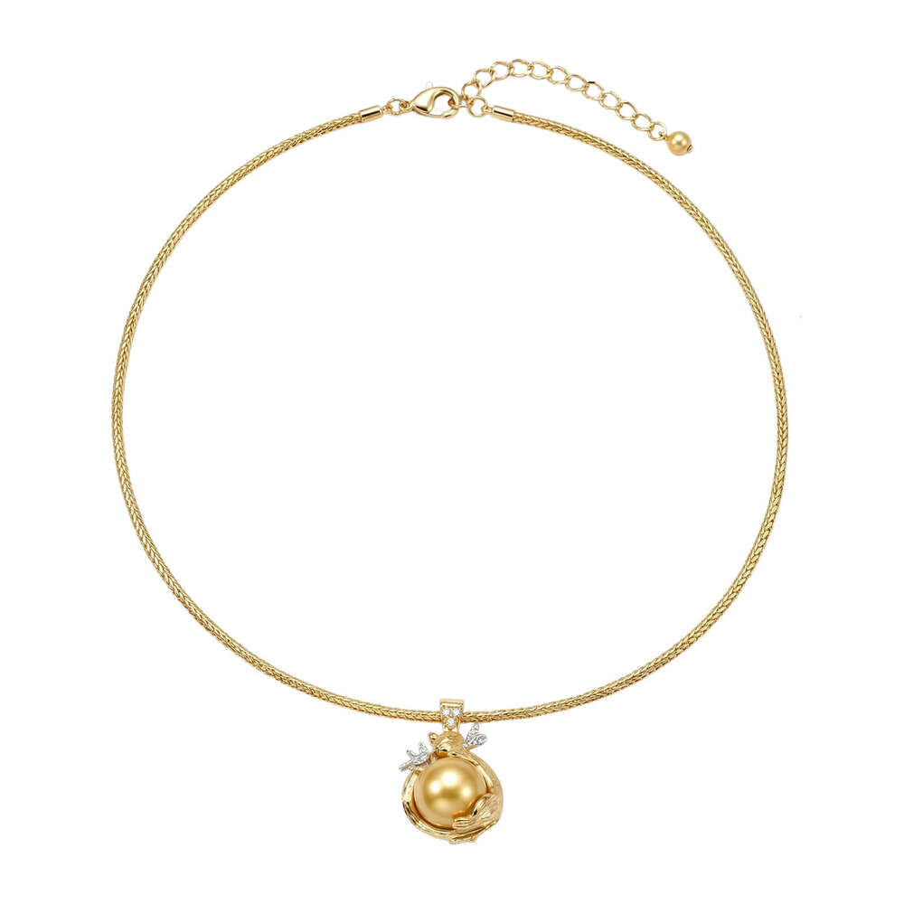 Vintage Bowknot Round Earrings Necklace Set Light Luxury With A High-End Feel Niche Exquisite Jewelry Fashionable And Versatile High-Quality