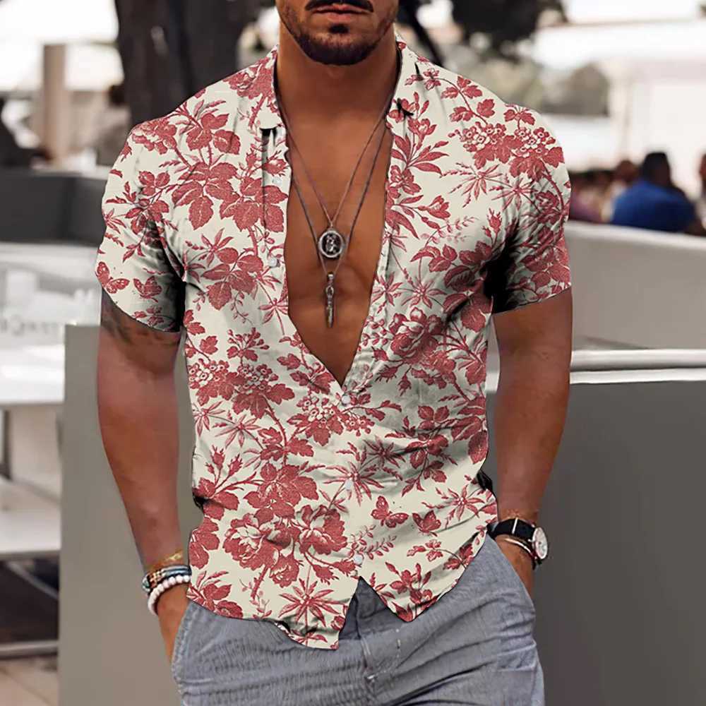 2024 Coconut Tree Shirts For Men 3d Printed Mens Hawaiian Shirt Beach 5xl Short Sleeve Fashion Tops Tee Shirt Man Blouse Camisa M260305