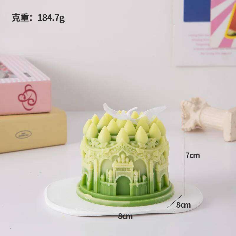 Castle Shaped Scented Home Decorative Personalized Smokeless Candles, Gift Set for Guests W260304 W260305